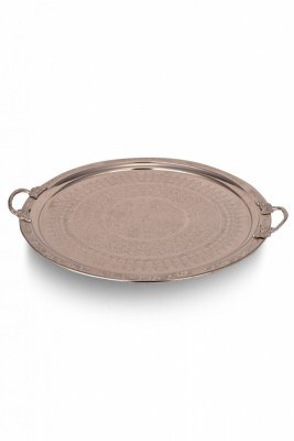 Copper Engraved Tray - 38 cm - 1