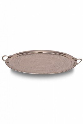 Copper Engraved Tray - 38 cm - 2