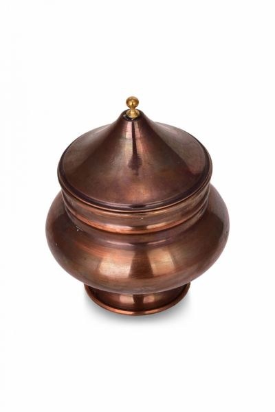 Copper Sugar Bowl With Leg-5763-Oxide - 3