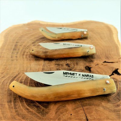 Handmade Maras Pocket Knife No 1 with Bone Handle - 3