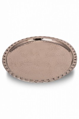 Round Serving Tray 34 Cm Hand Forged N. - 1