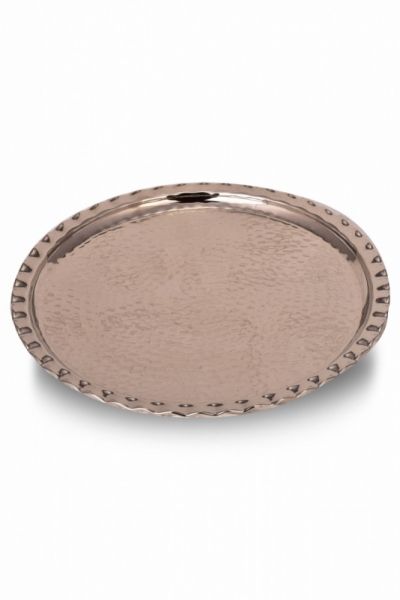 Round Serving Tray 34 Cm Hand Forged N. - 1