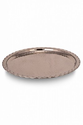 Round Serving Tray 34 Cm Hand Forged N. - 2